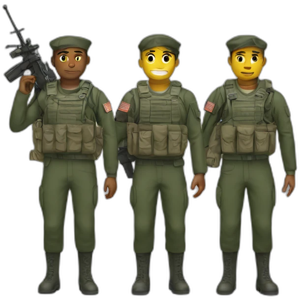 Symbol rescue military troops emoji