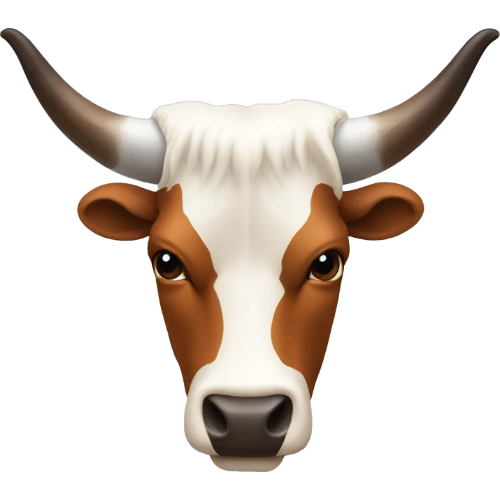 Longhorn head turned upside down emoji