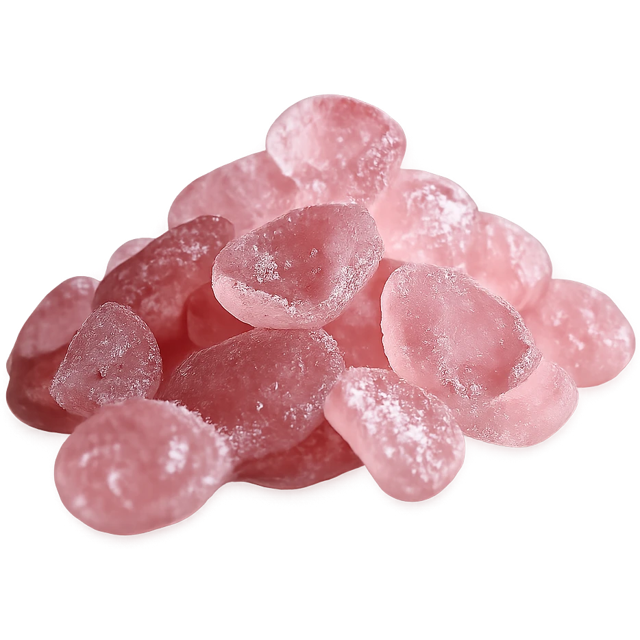 Keep the fantasy pink crystal candy on a transparent background with no background visible. emoji