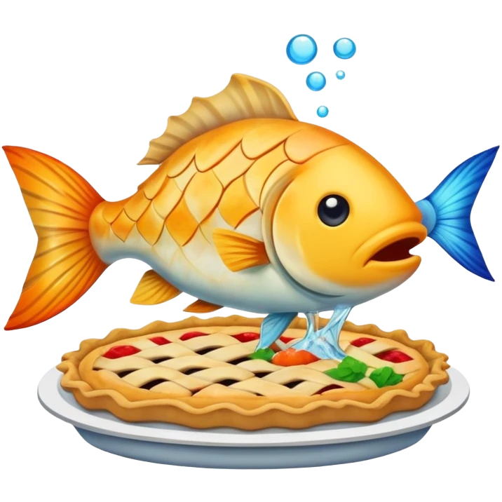 fish eating pie emoji