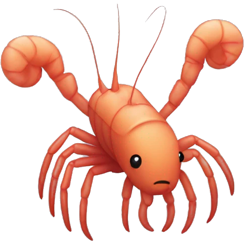 Emo shrimp emoji