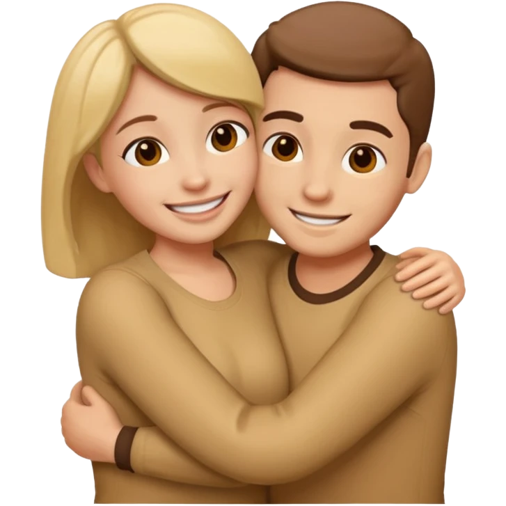 Two people hugging emoji