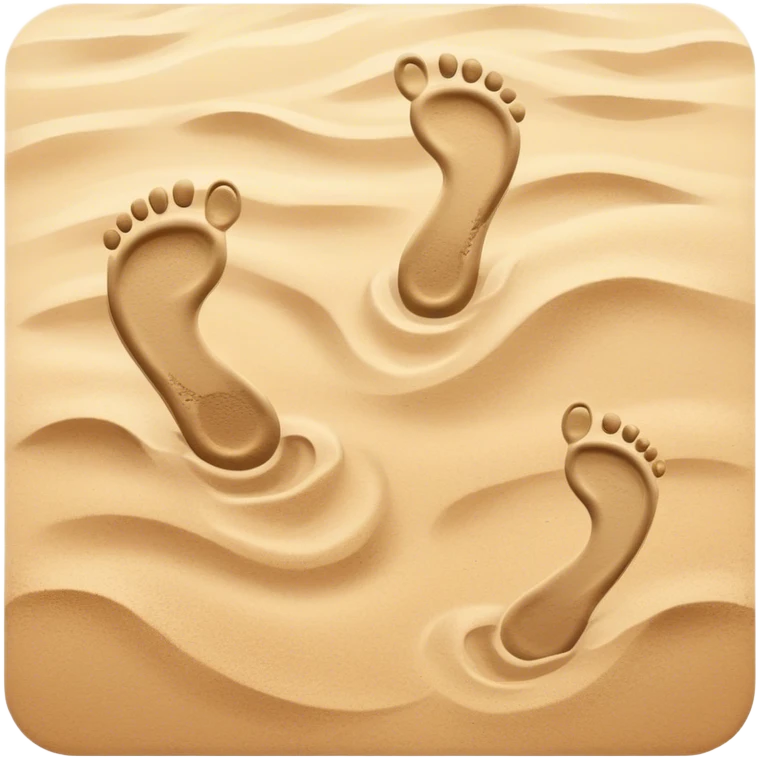 inner child footsteps on sand w adult footsteps emoji