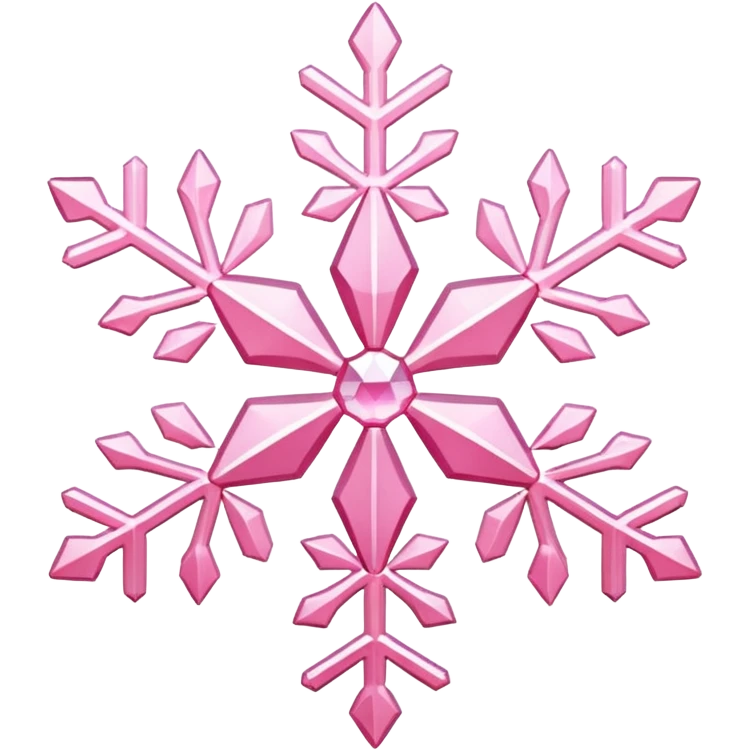snowflake with pink color  emoji