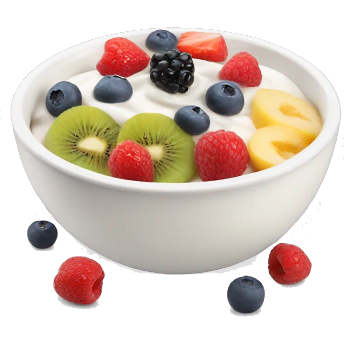 Yogurt bowl with fruit toppings  emoji