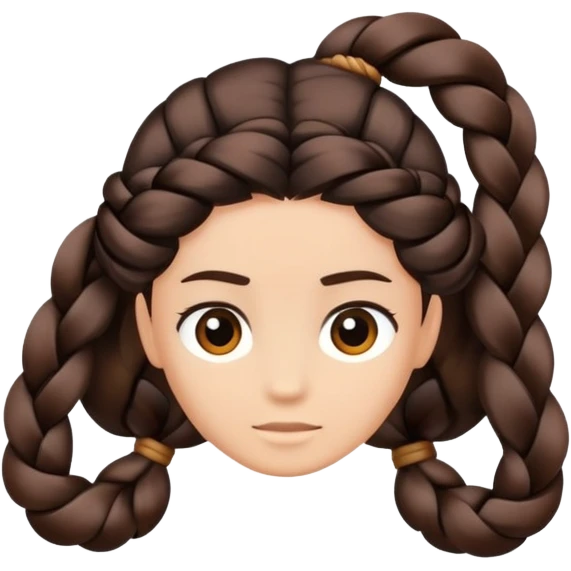 Hair braided emoji