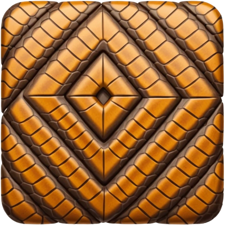 brown snake skin print in diamond shape emoji