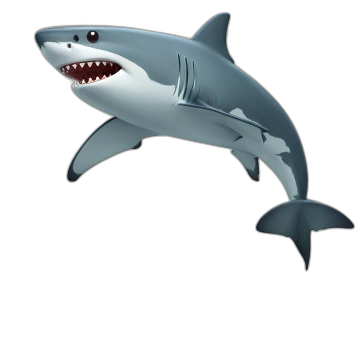 Chat sur requin emoji