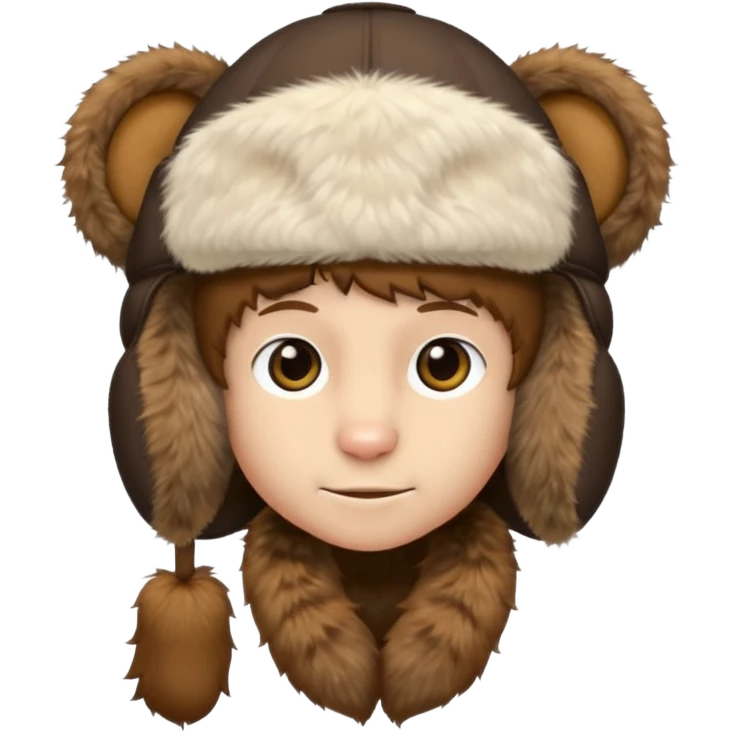 front view simple ushanka hat emoji