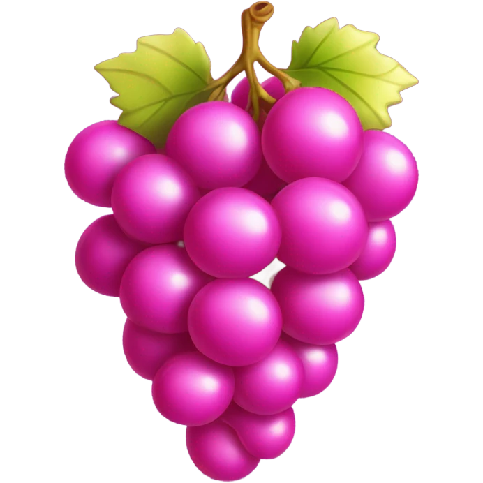 Hot pink grapes with sparkles  emoji