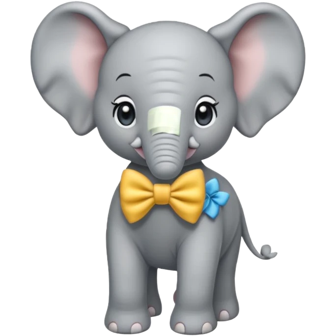 Baby elephant with bow emoji