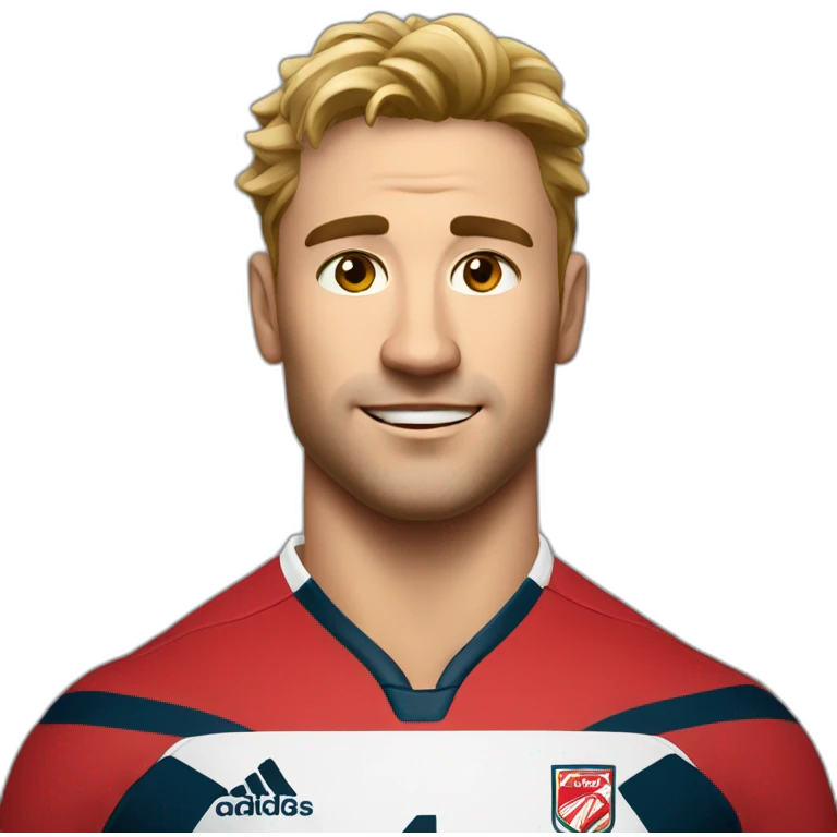 handsome rugby player with a ASM jersey emoji