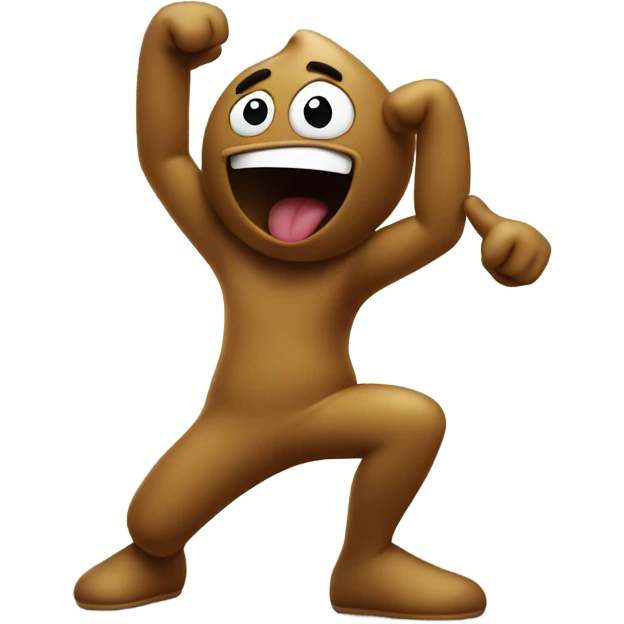 A poop dabbing emoji