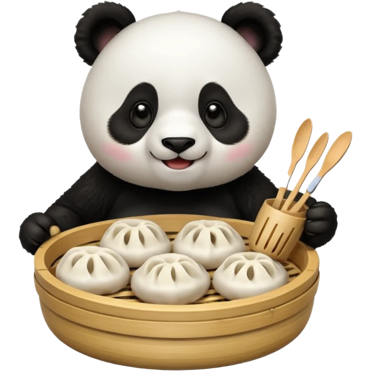 Panda eating momos emoji