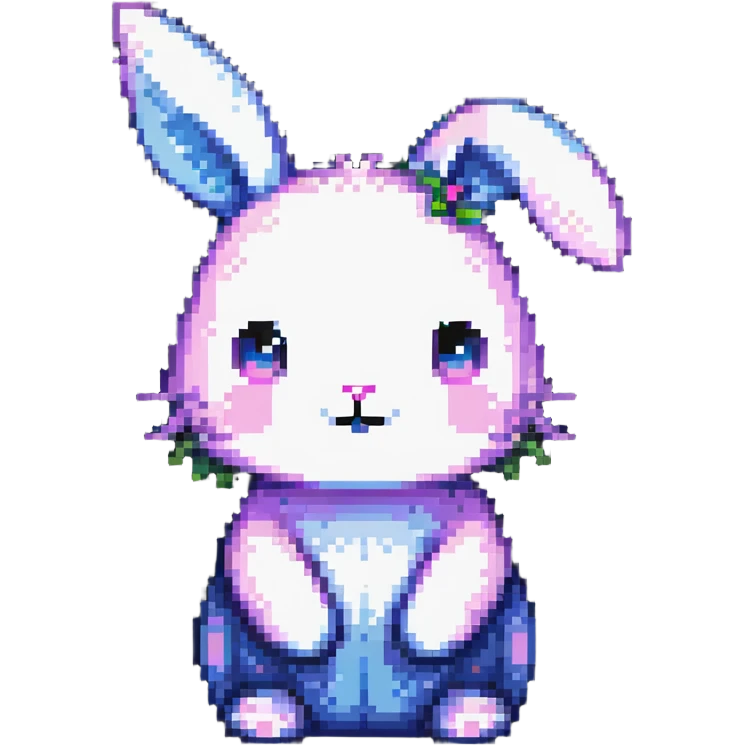 kawaii bunny with gentle gradients emoji