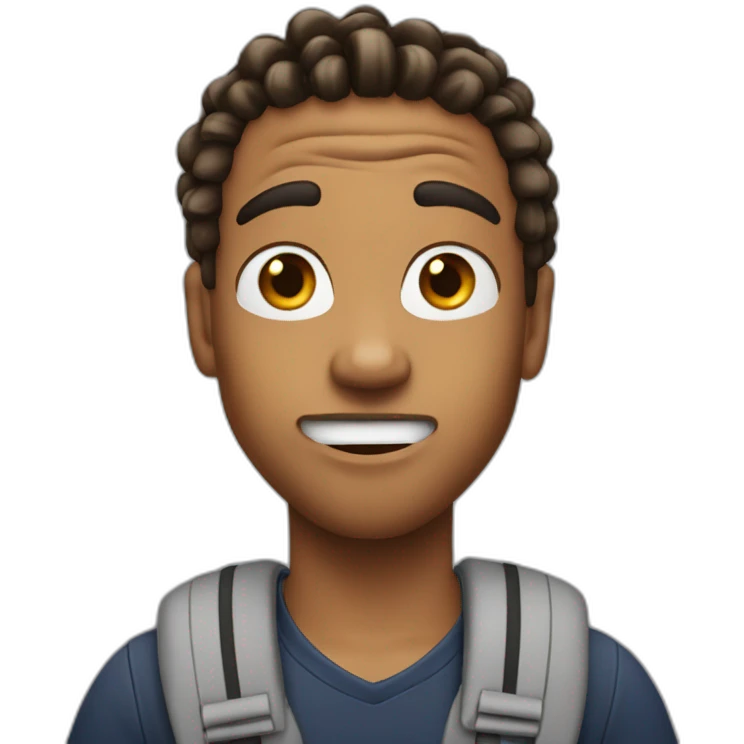 Astonished Justin Jefferson with short braids emoji