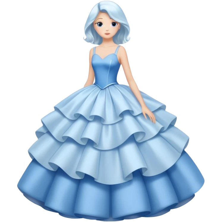 The bubble dress is typically a voluminous ball gown, designed to make Glinda look like she’s literally floating in a bubble. It features:  Pale blue or shimmering white-blue hues  emoji