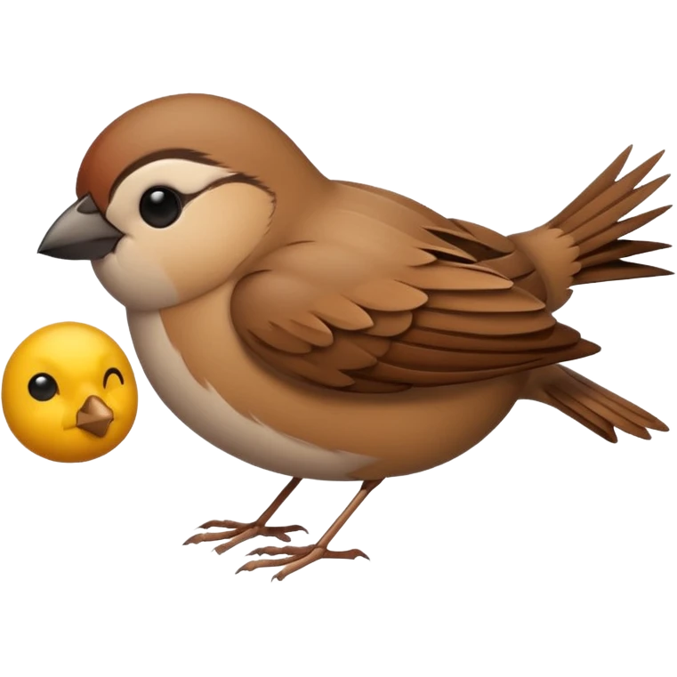 A sparrow is sleeping emoji
