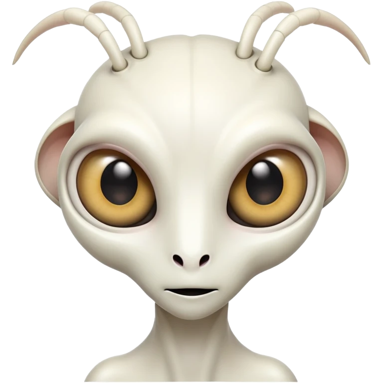 White mantis alien emoji
