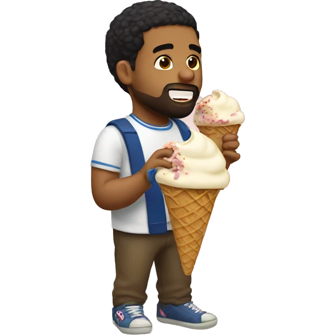 Drake eating ice cream emoji