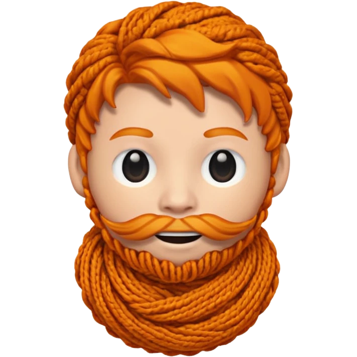 Knitted ginger face emoji