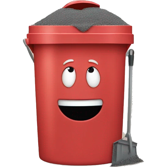 Love and dust bin emoji