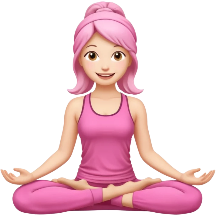 yoga girl /wearing pink cloth emoji