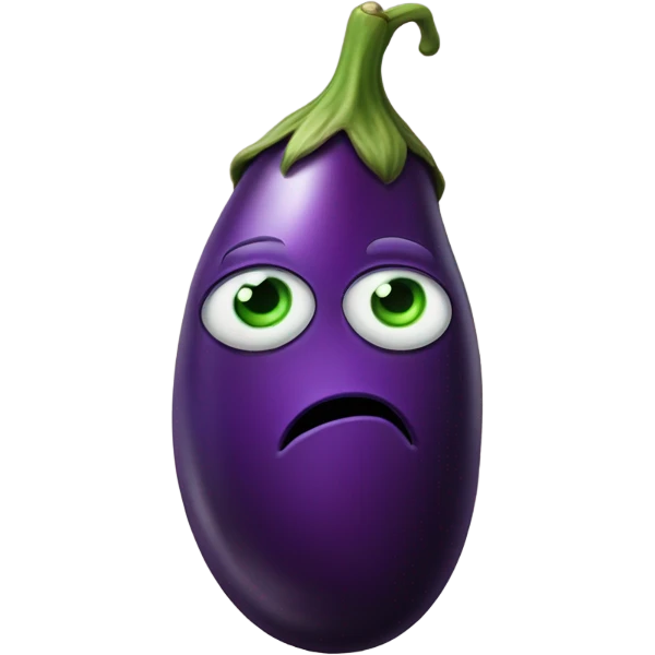 Crying eggplant emoji