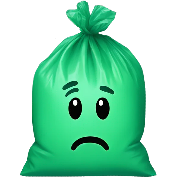 green plastic bag emoji