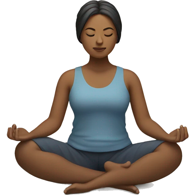 a women engaged in meditation  emoji