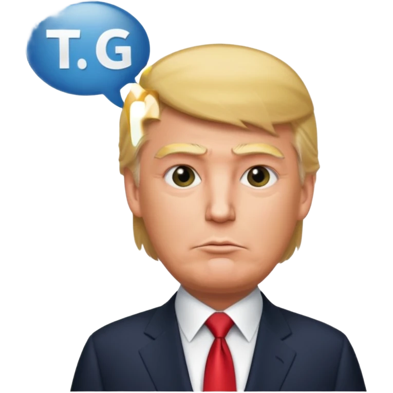 Trump  qui dit TG dans une bulle  emoji