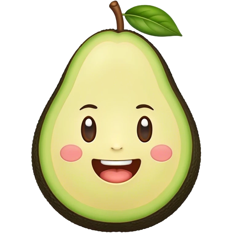 avocado with mouth emoji