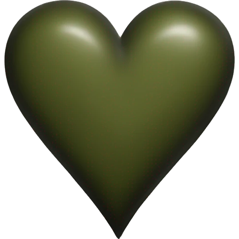 heart-deep-olive-and-black-color emoji