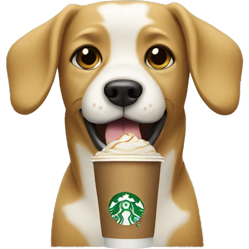 Starbucks dog  emoji