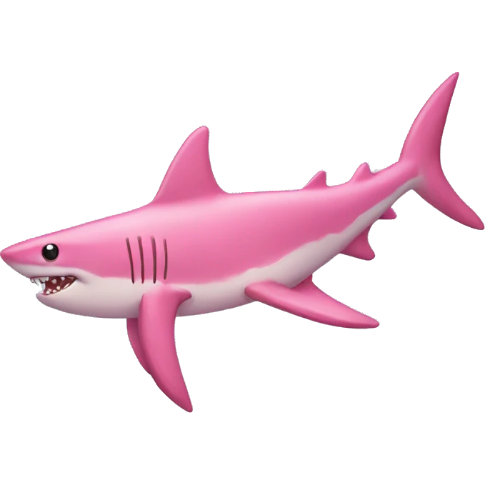 Pink shark emoji