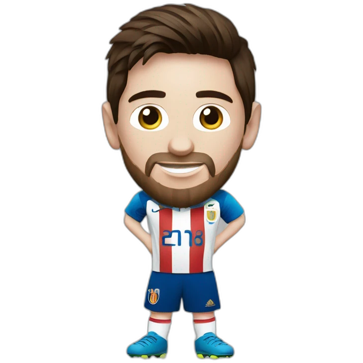 Lionel Messi with world cup emoji