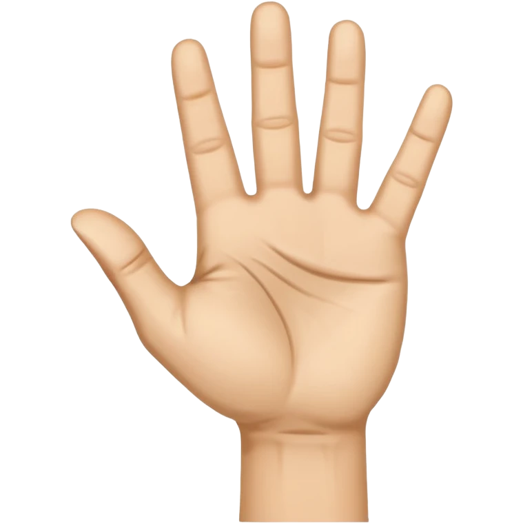 a human right hand emoji giving the "Scram" (Get out of here!) sign with palm facing the viewer, fingers clenched touching the palm, and the thumb extended out to the right side. This emoji can also be used to signify thumbing a ride (hitchhiking). emoji