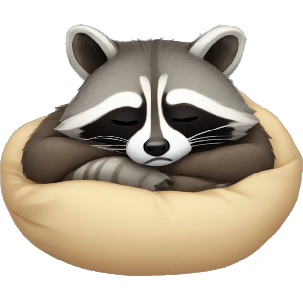 the raccoon is sleeping emoji
