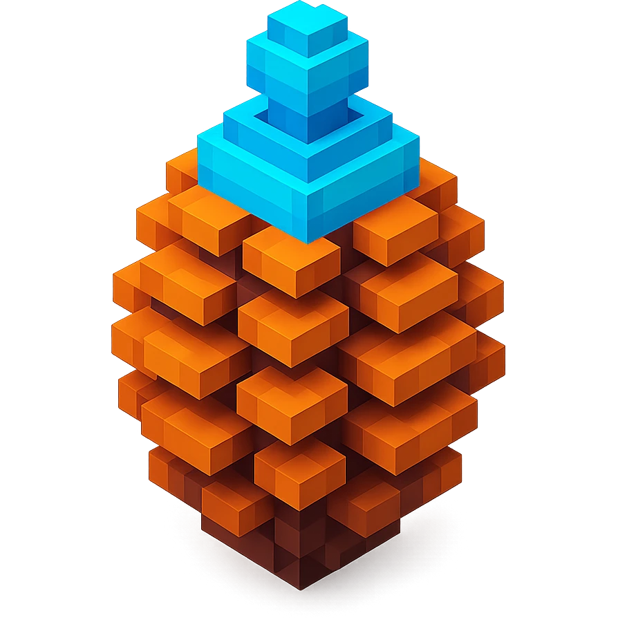 pine cone with a futuristic twist emoji