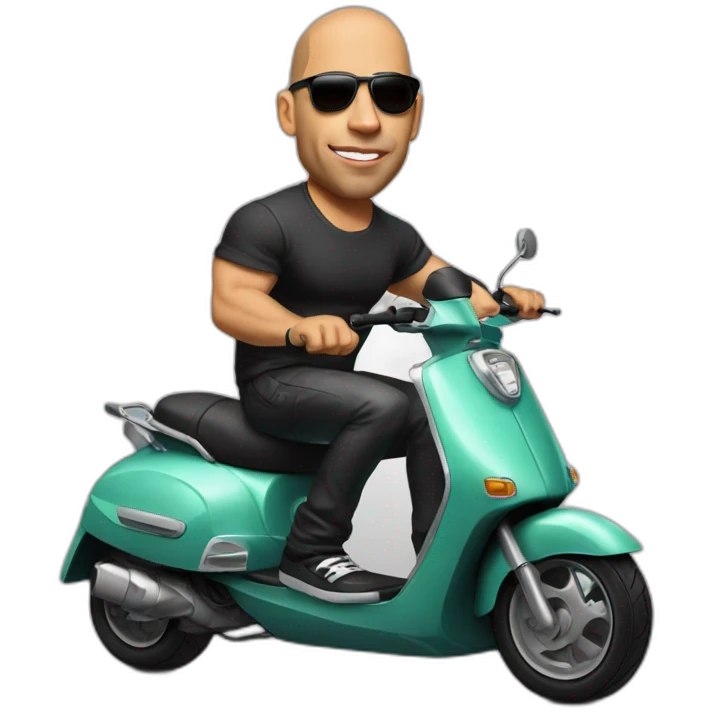 vin diesel on scooter  emoji