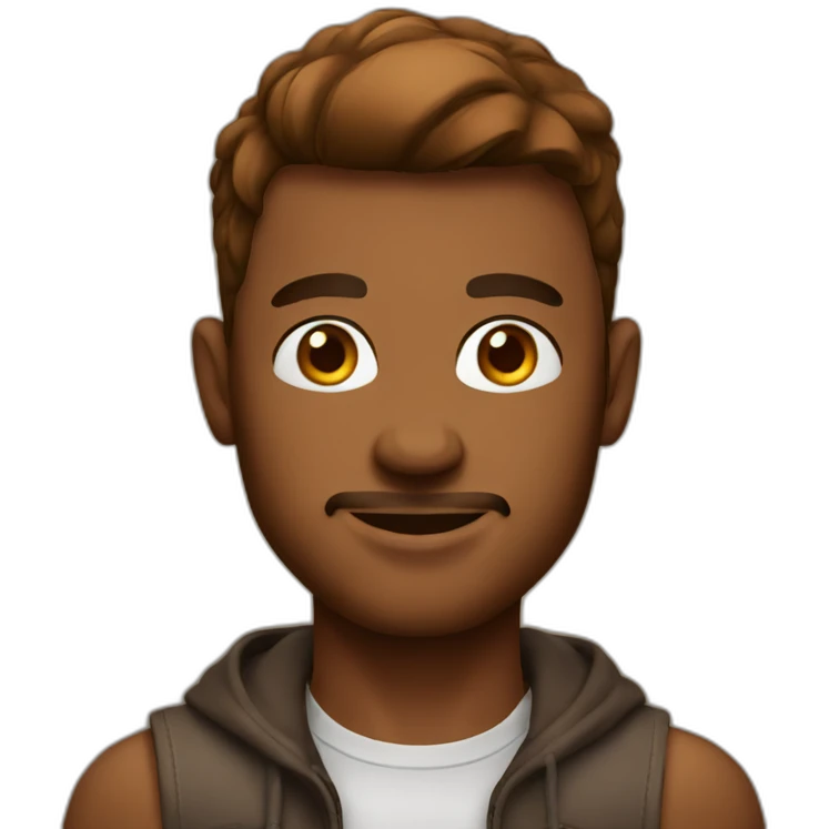 Men realistic brown emoji