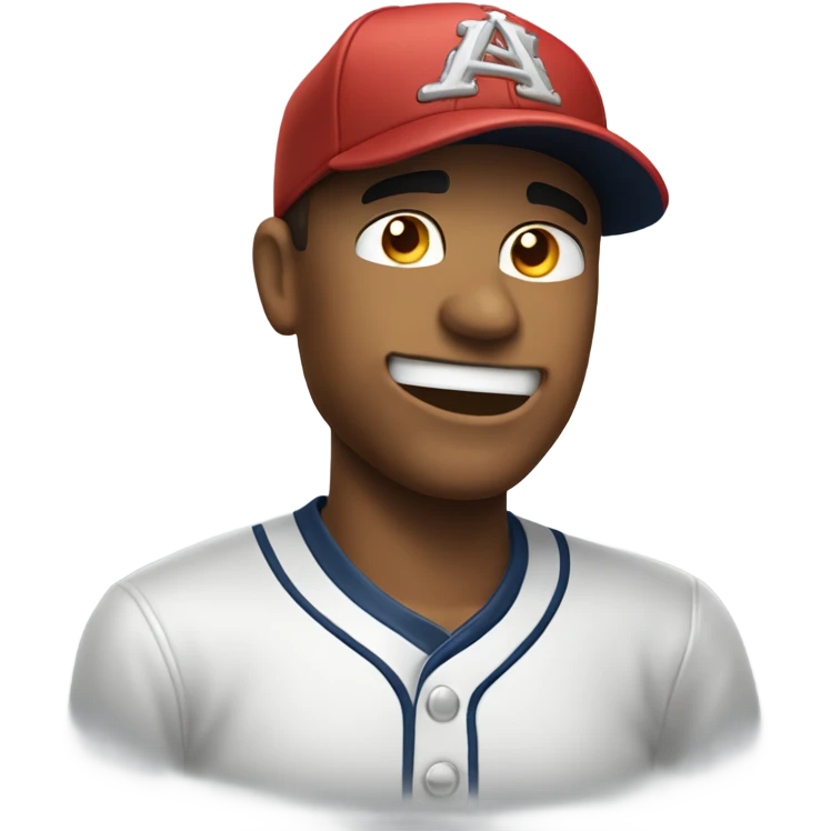 smiling person in baseball cap being mean emoji