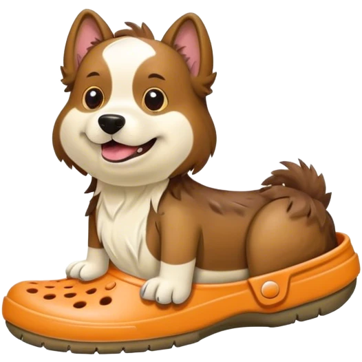 Dog with crocs emoji