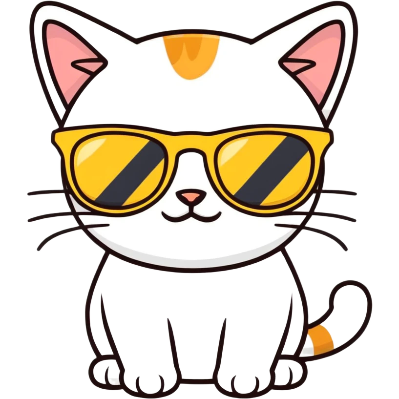 Cat with sunglasses emoji