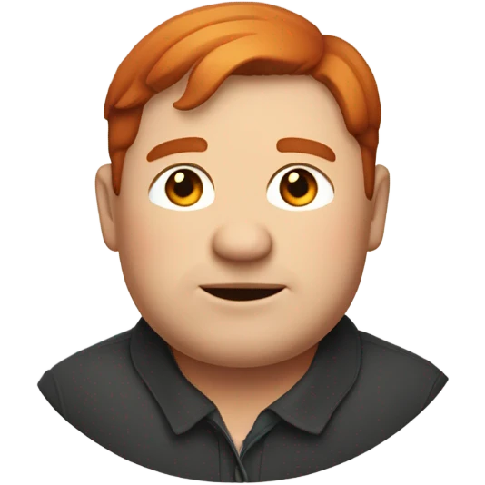 A slightly chubby middle aged man with short red hair parted in the middle emoji