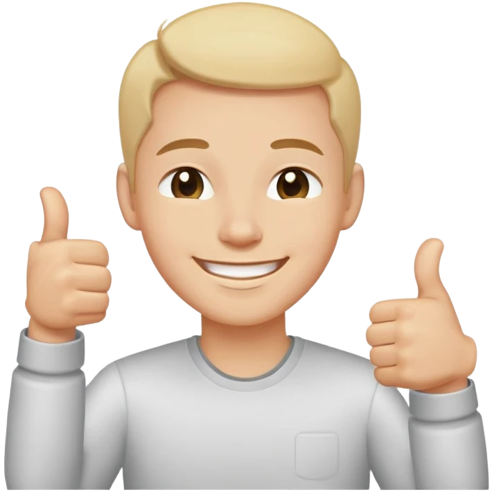 Person smiling with eyes closed and thumbs up  emoji