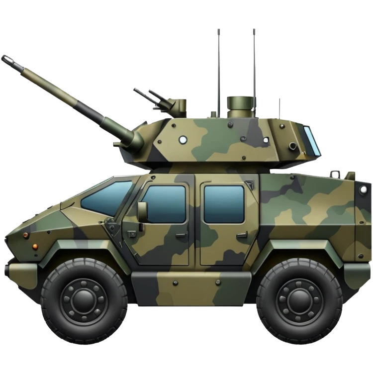 generate an ultra realistic armored vehicle emoji