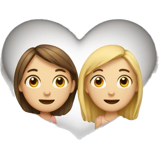Heart with man and girl inside emoji