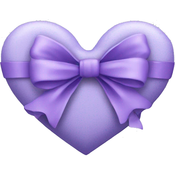 Lavender Heart with bow emoji