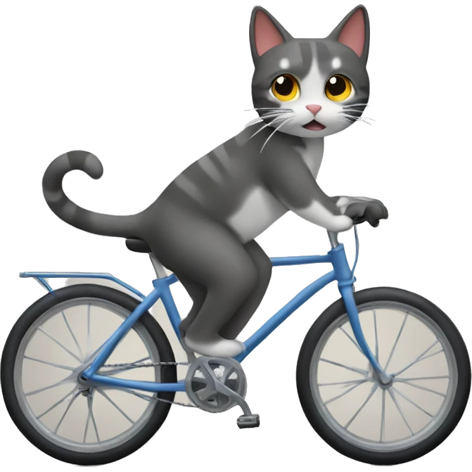 Gato en una bicicleta  emoji